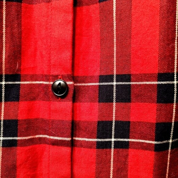 Madewell Women's L Plaid Red Cotton Country Shirt - Picture 3 of 11